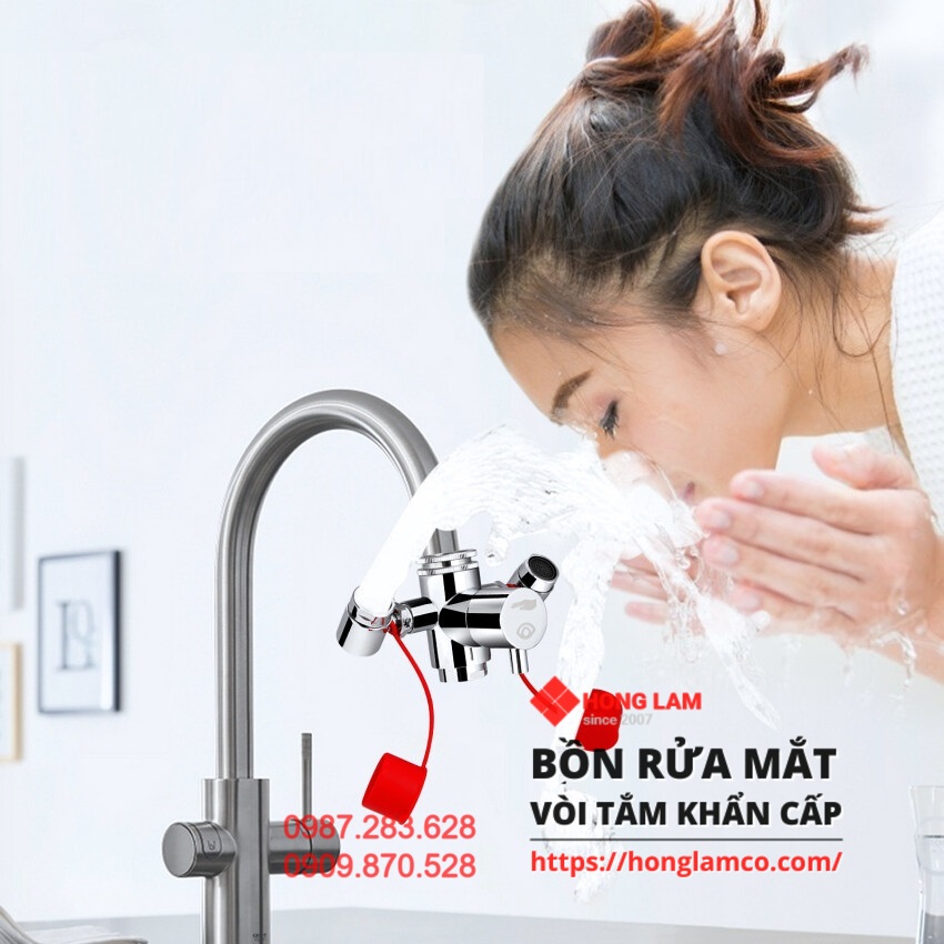 Hướng dẫn sử dụng vòi nước rửa mắt khẩn cấp cho nhân viên