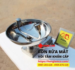 Bồn Rửa Mắt Khẩn Cấp Gắn Tường Bằng Thép Không Gỉ 304