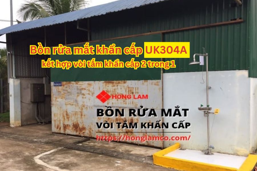 Giải pháp 2 trong 1: Bồn rửa mắt UK304A kết hợp vòi tắm khẩn cấp
